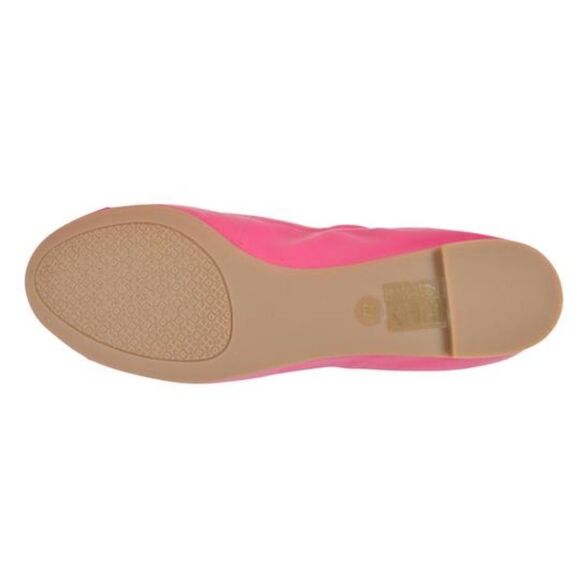 NIB Tory Burch Saffiano Leather Flats Carnation Red 6 - Picture 6 of 6